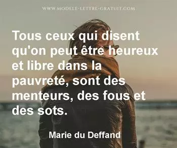 Citation de Marie du Deffand