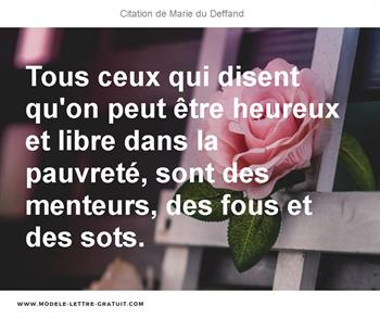 Citations Marie du Deffand