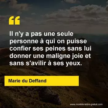 Citation Marie du Deffand