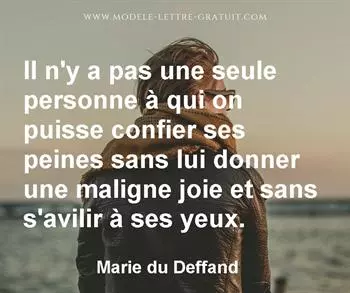 Citation de Marie du Deffand