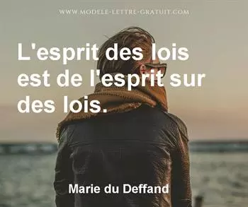 Citation de Marie du Deffand