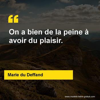 Citations Marie du Deffand
