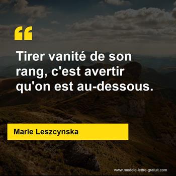 Citation de Marie Leszcynska
