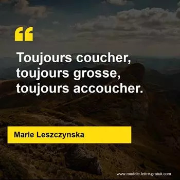 Citation de Marie Leszczynska