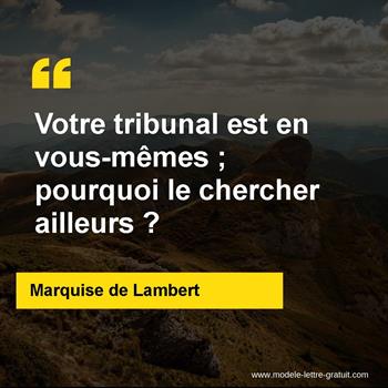 Citation de Marquise de Lambert