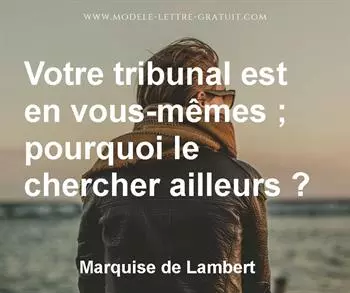 Citation de Marquise de Lambert