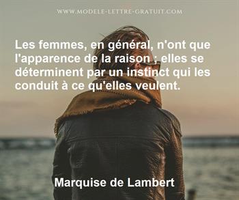 Citation de Marquise de Lambert