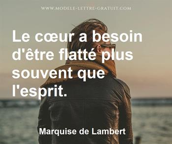 Citation de Marquise de Lambert