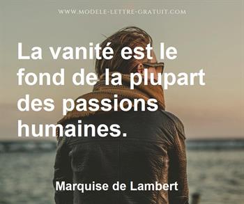 Citation de Marquise de Lambert