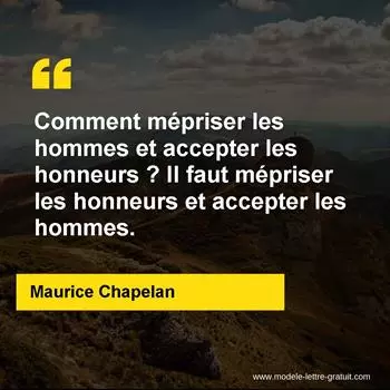 Citation Maurice Chapelan