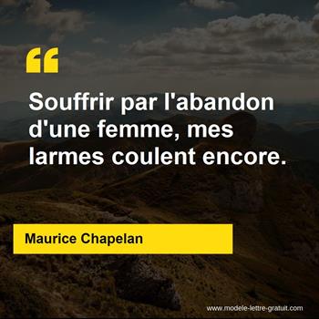 Citation de Maurice Chapelan