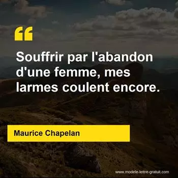 Citation Maurice Chapelan