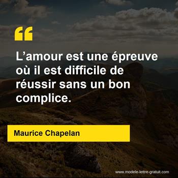 Citation Maurice Chapelan