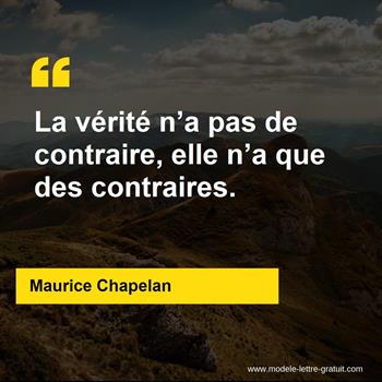 Citation Maurice Chapelan