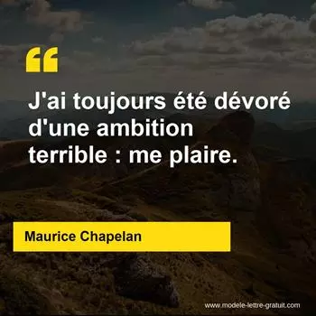 Citation Maurice Chapelan