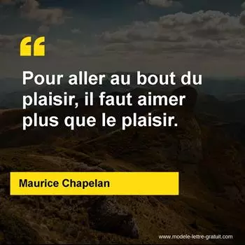 Citation Maurice Chapelan