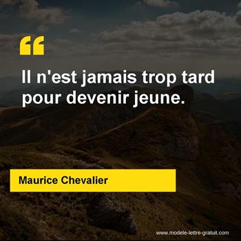 Citation de Maurice Chevalier