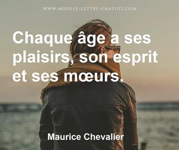 Citation de Maurice Chevalier