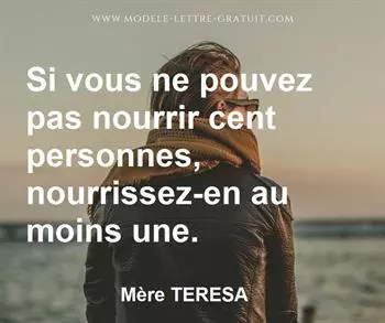 Citation de Mère TERESA