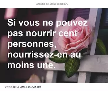 Citations Mère TERESA