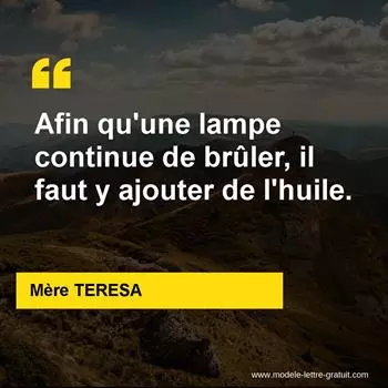 Citation Mère TERESA