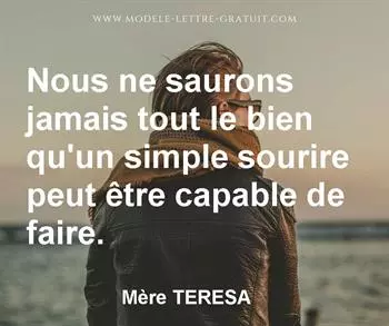 Citation de Mère TERESA