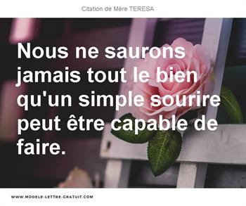 Citations Mère TERESA