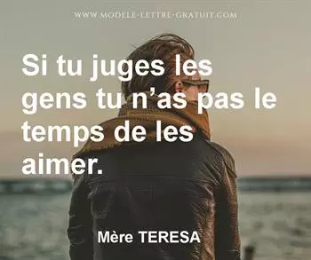 Citation de Mère TERESA