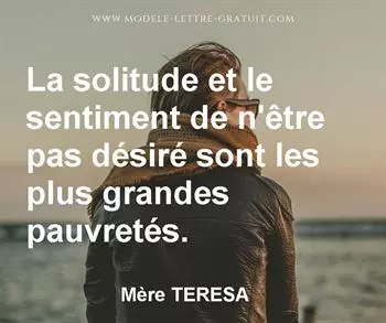 Citation de Mère TERESA