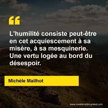 Citation Michèle Mailhot