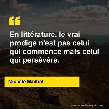 Citation Michèle Mailhot