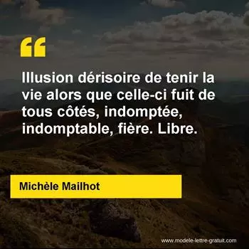 Citation Michèle Mailhot