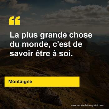 Citation de Montaigne