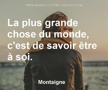 Citation de Montaigne