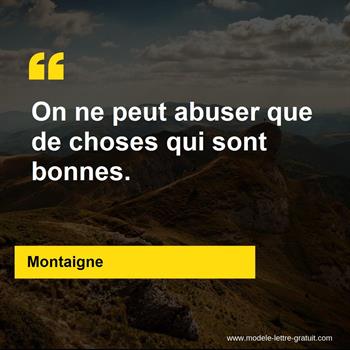 Citation de Montaigne