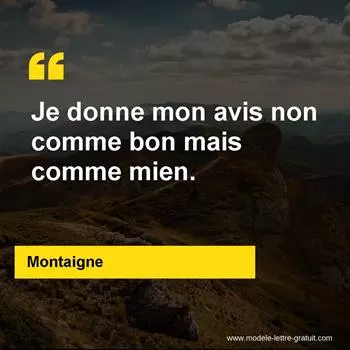 Citation Montaigne