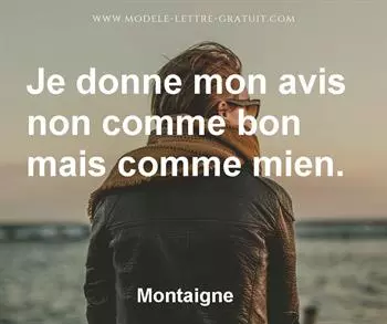 Citation de Montaigne