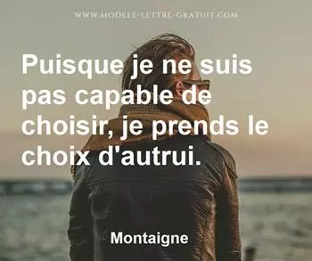 Citation de Montaigne