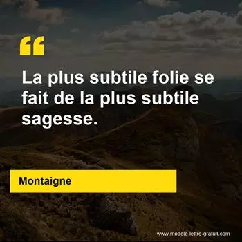 Citation Montaigne