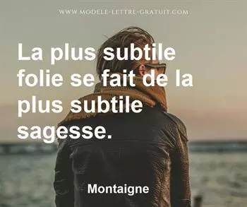 Citation de Montaigne