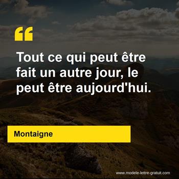 Citation de Montaigne