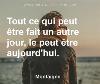 Citation de Montaigne