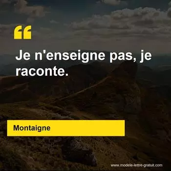 Citation Montaigne