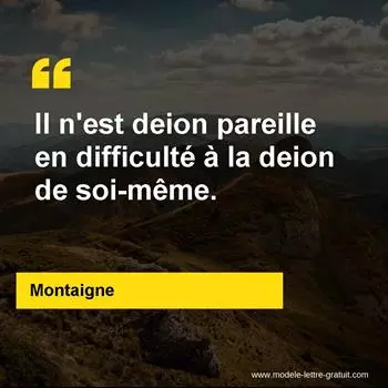 Citation Montaigne