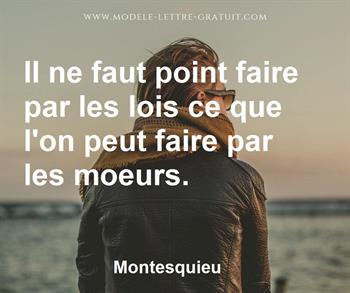 Citation de Montesquieu