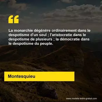 Citation Montesquieu