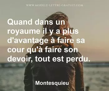 Citation de Montesquieu
