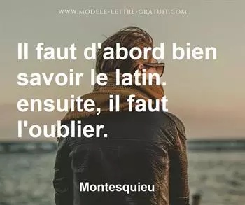 Citation de Montesquieu