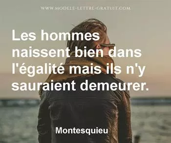 Citation de Montesquieu