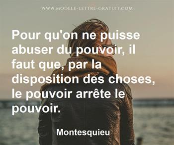 Citation de Montesquieu